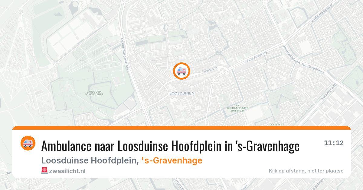 Ambulance naar Loosduinse Hoofdplein in 's-Gravenhage — 13 aug 2026