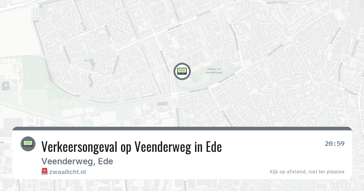 Verkeersongeval op Veenderweg in Ede — 10 apr 2026