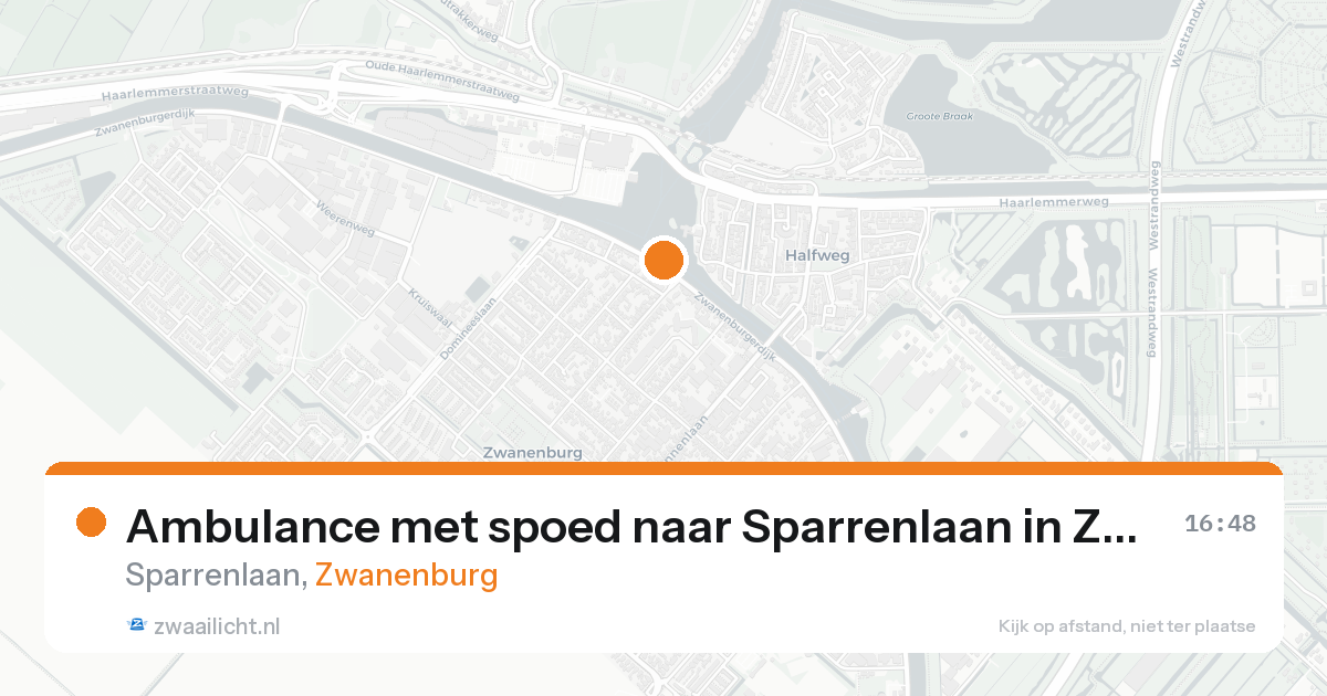 Ambulance met spoed naar Sparrenlaan in Zwanenburg — 31 jan 2026