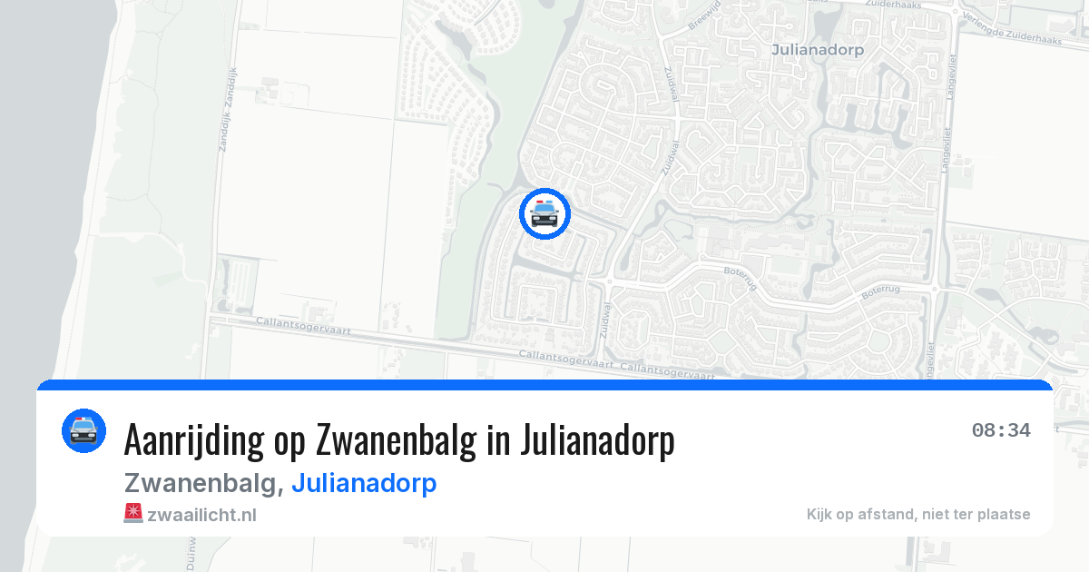 Aanrijding op Zwanenbalg in Julianadorp — 14 aug 2026