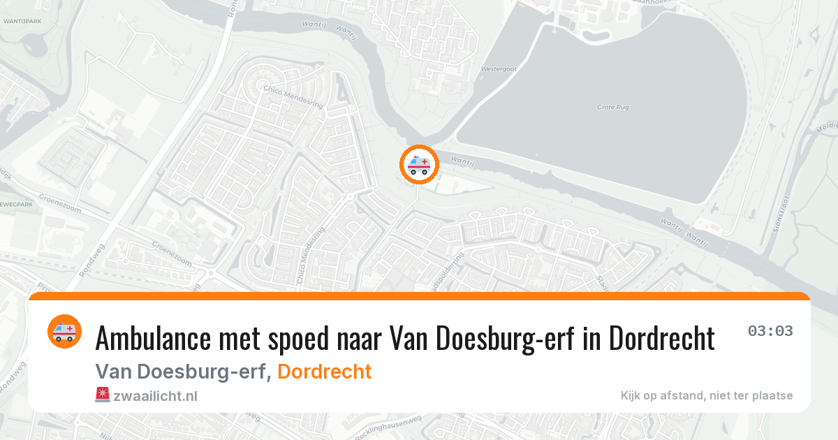 Ambulance met spoed naar Van Doesburg-erf in Dordrecht — 21 mrt 2026