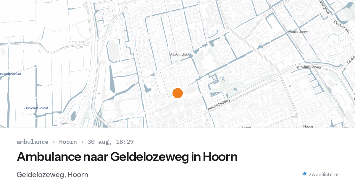 Ambulance naar Geldelozeweg in Hoorn — 30 aug 2026