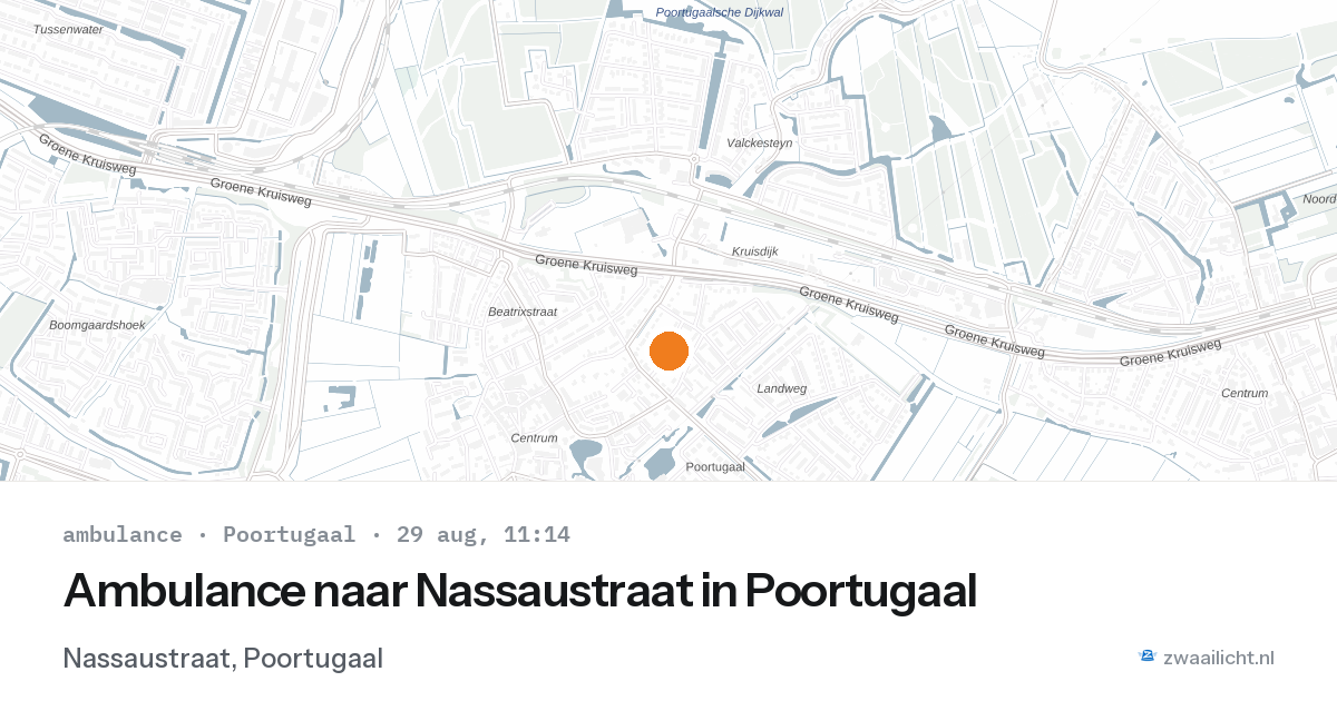 Ambulance naar Nassaustraat in Poortugaal — 29 aug 2026