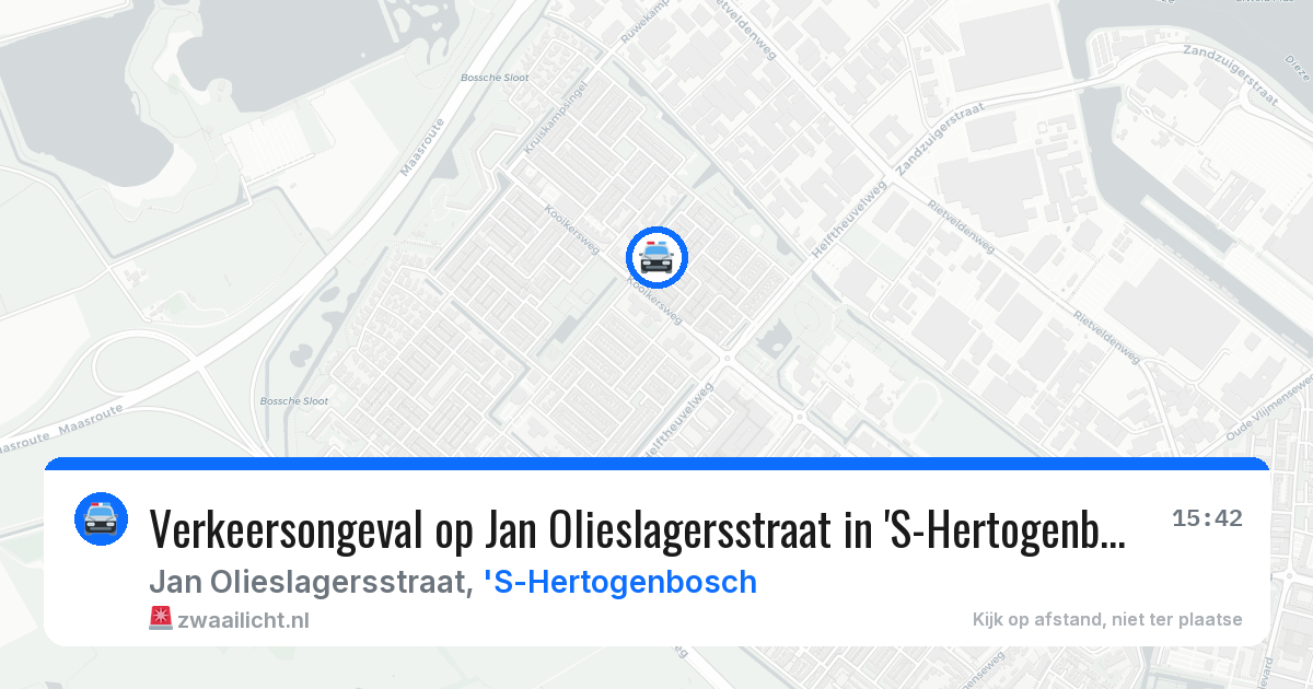 Verkeersongeval op Jan Olieslagersstraat in 'S-Hertogenbosch — 31 mrt 2026