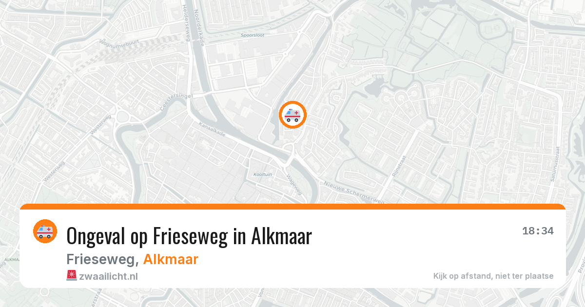 Ongeval op Frieseweg in Alkmaar — 21 mrt 2026