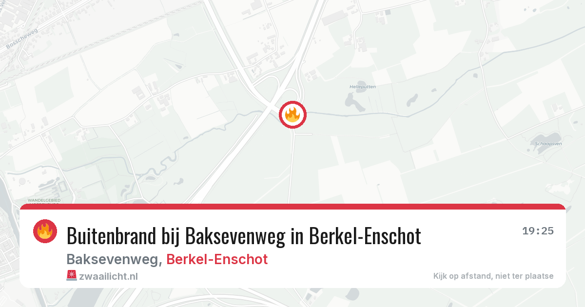 Buitenbrand bij Baksevenweg in Berkel-Enschot — 22 mrt 2026