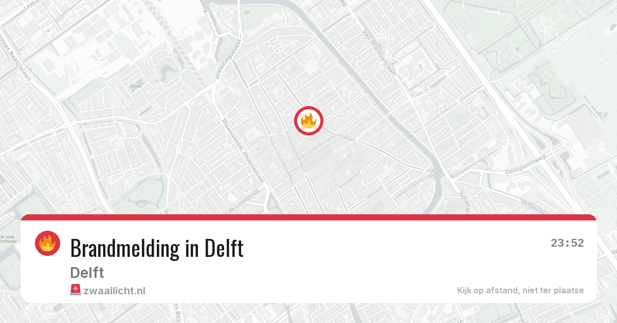 Brandmelding in Delft — 24 apr 2026