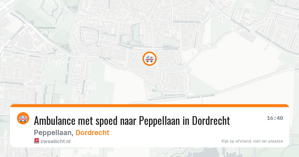 Ambulance met spoed naar Peppellaan in Dordrecht — 11 jun 2026