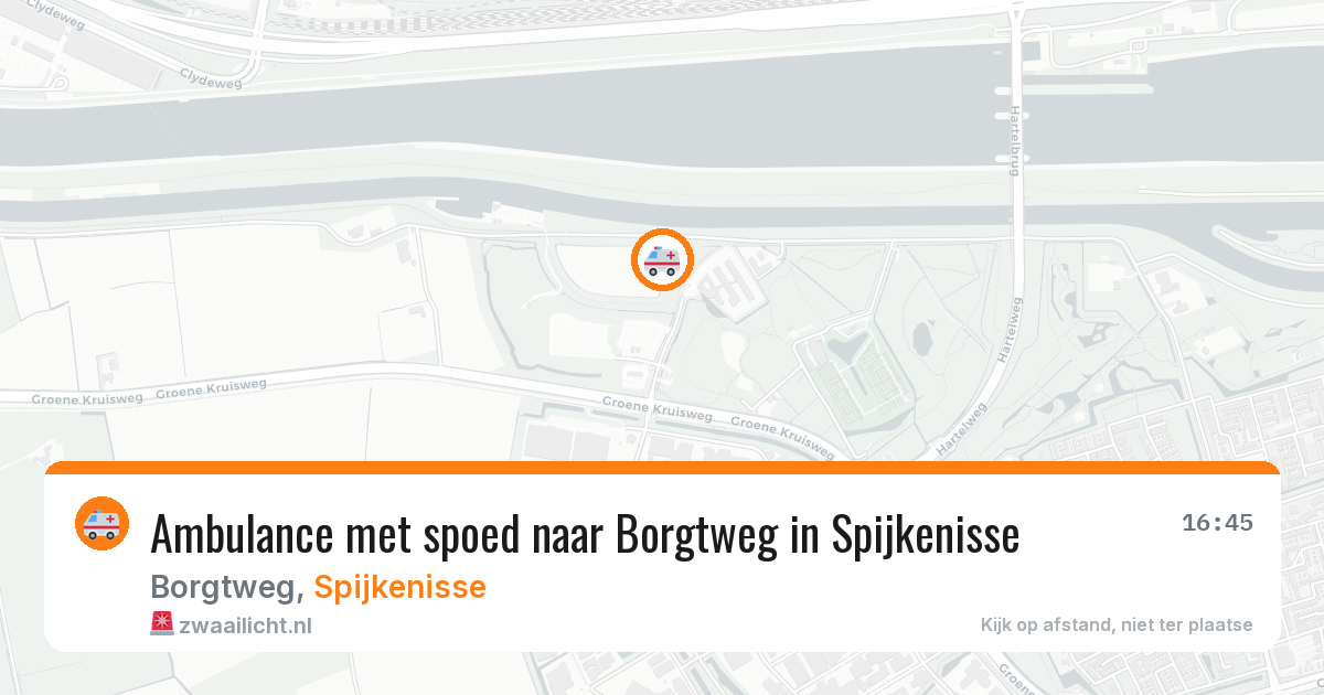Ambulance met spoed naar Borgtweg in Spijkenisse — 23 mei 2026