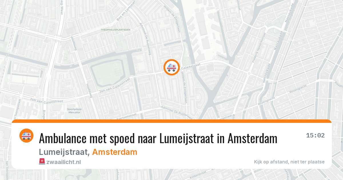 Ambulance met spoed naar Lumeijstraat in Amsterdam — 27 apr 2026