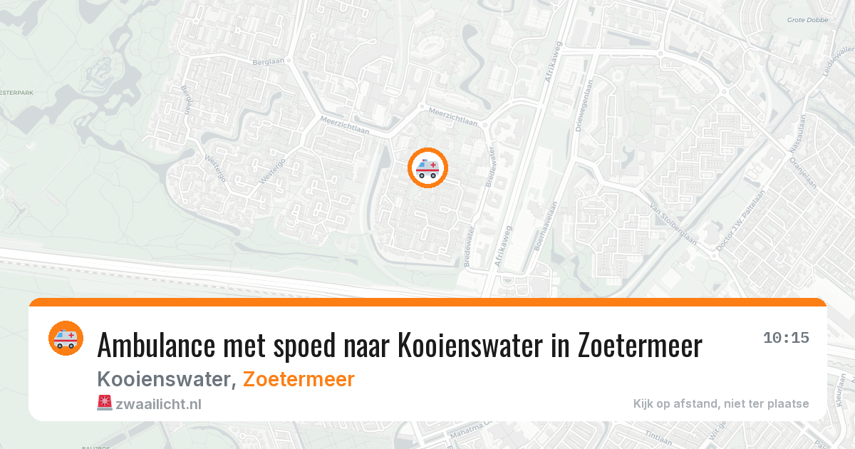 Ambulance met spoed naar Kooienswater in Zoetermeer — 15 apr 2026