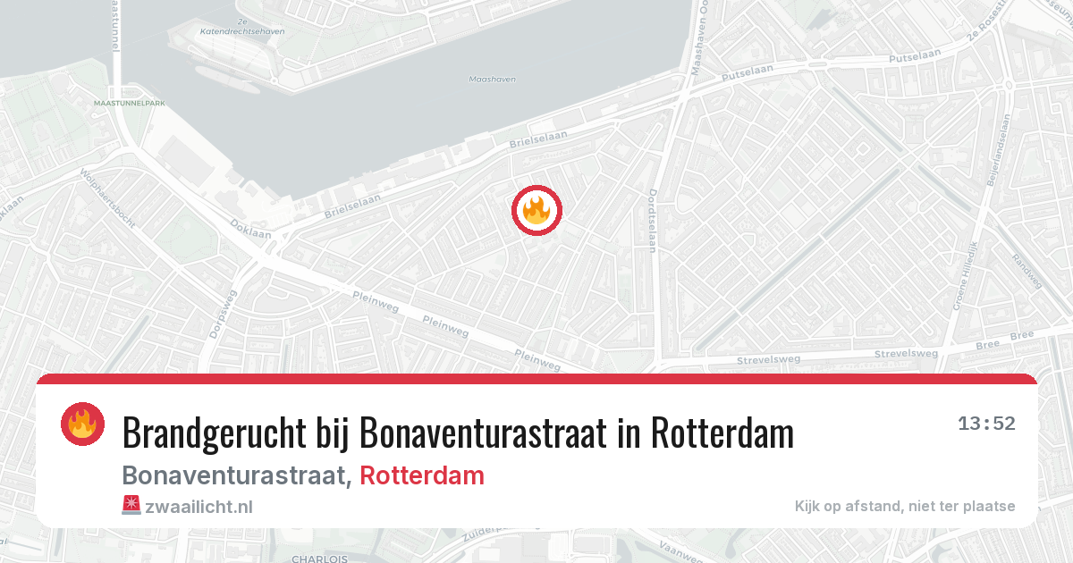 Brandgerucht bij Bonaventurastraat in Rotterdam — 15 mei 2026