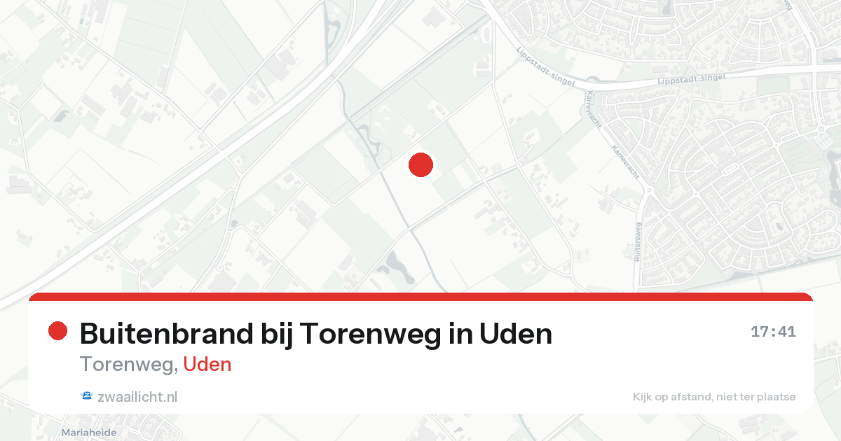 Buitenbrand bij Torenweg in Uden — 24 aug 2026