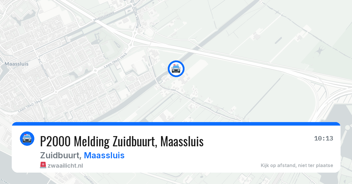 P2000 Melding Zuidbuurt, Maassluis — 1 jul 2026