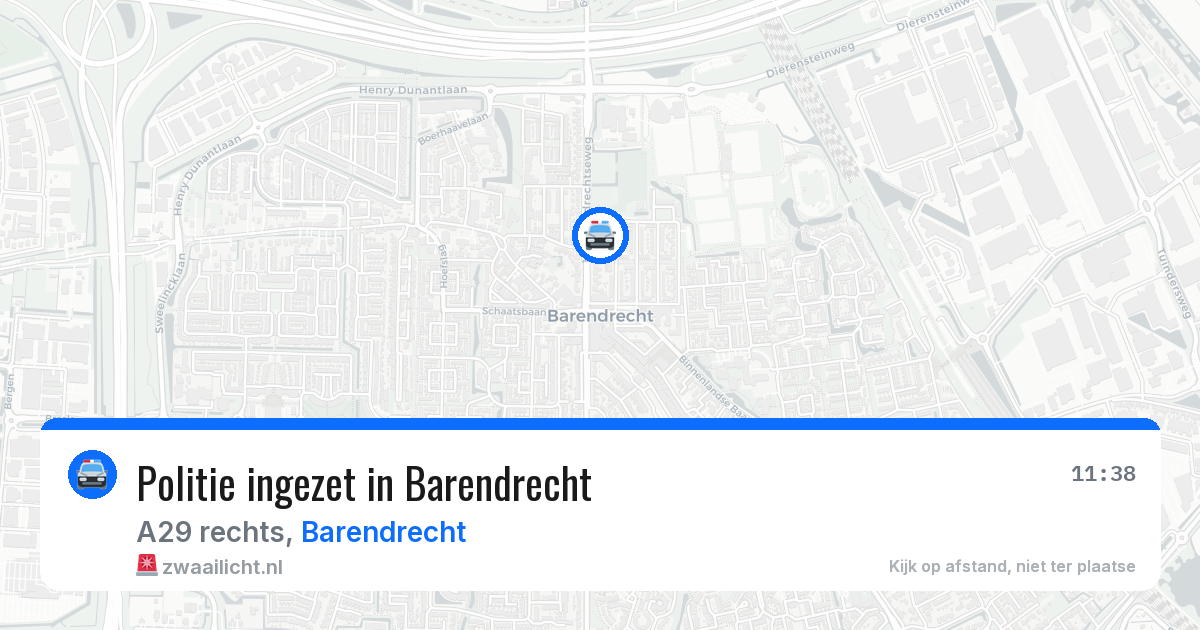 Politie ingezet in Barendrecht — 11 apr 2026 | 🚨 Zwaailicht.nl
