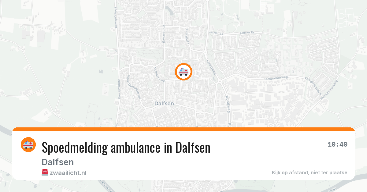 Spoedmelding ambulance in Dalfsen — 13 mei 2026