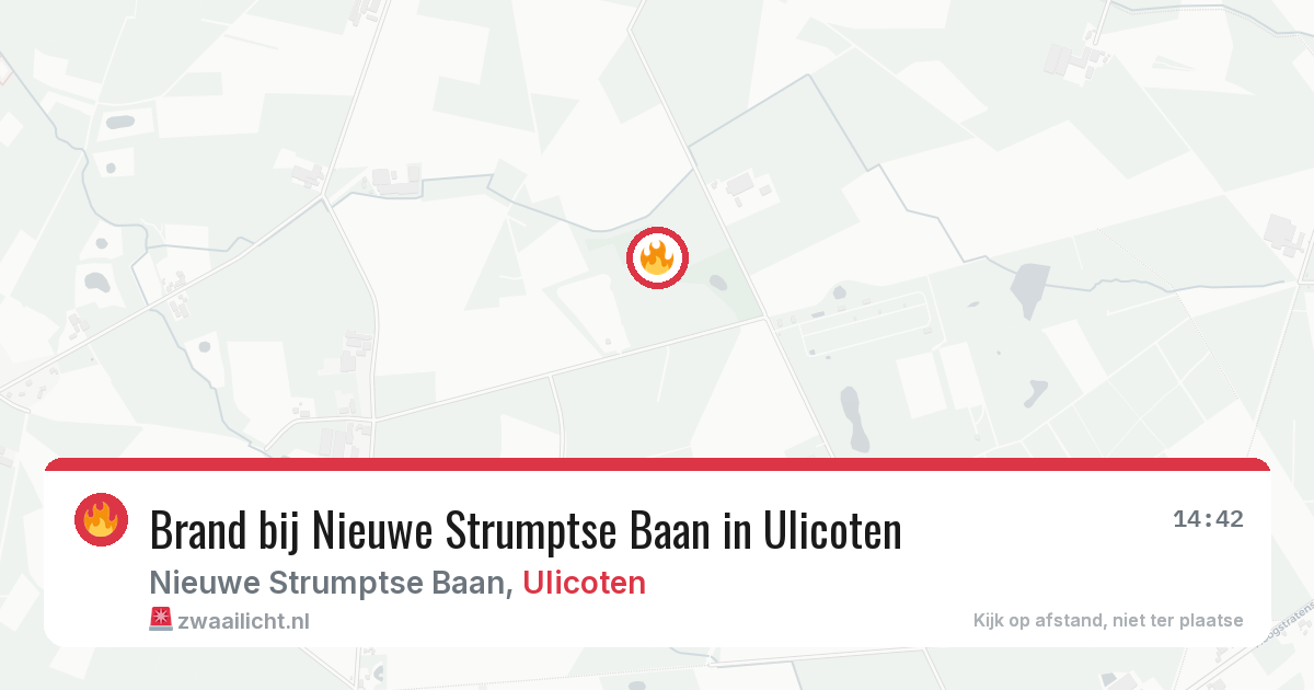 Brand bij Nieuwe Strumptse Baan in Ulicoten — 26 jul 2026