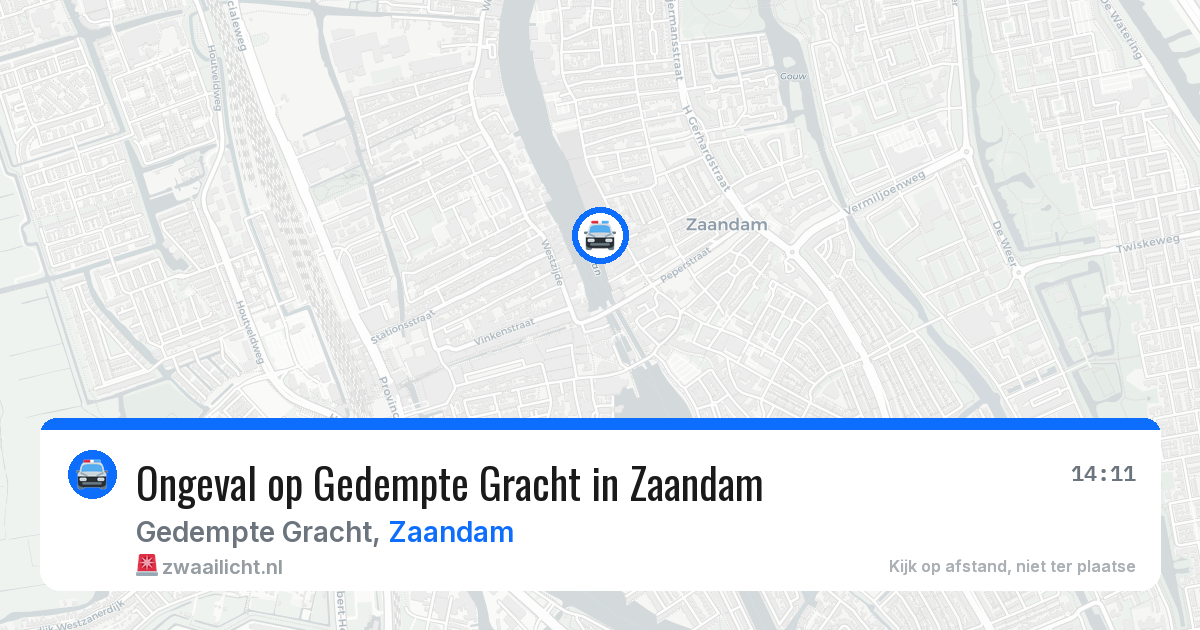 Ongeval op Gedempte Gracht in Zaandam — 25 jun 2026