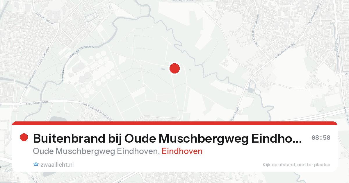 Buitenbrand bij Oude Muschbergweg Eindhoven in Eindhoven — 16 aug 2026