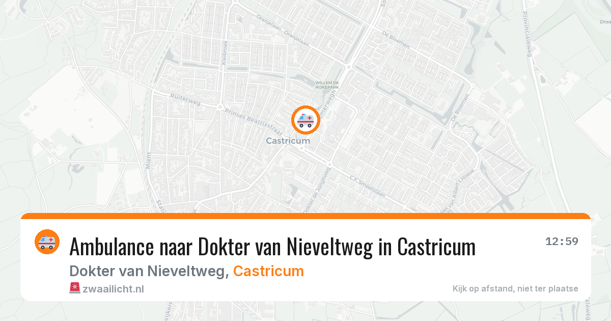 Ambulance naar Dokter van Nieveltweg in Castricum — 17 jun 2026