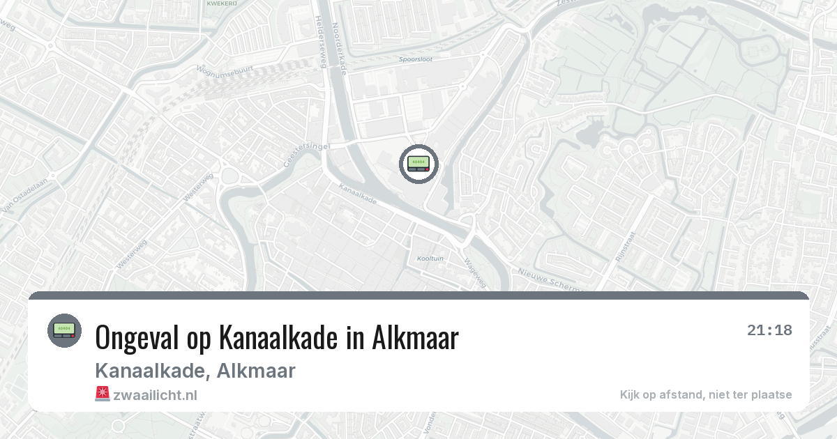 Ongeval op Kanaalkade in Alkmaar — 8 mrt 2026
