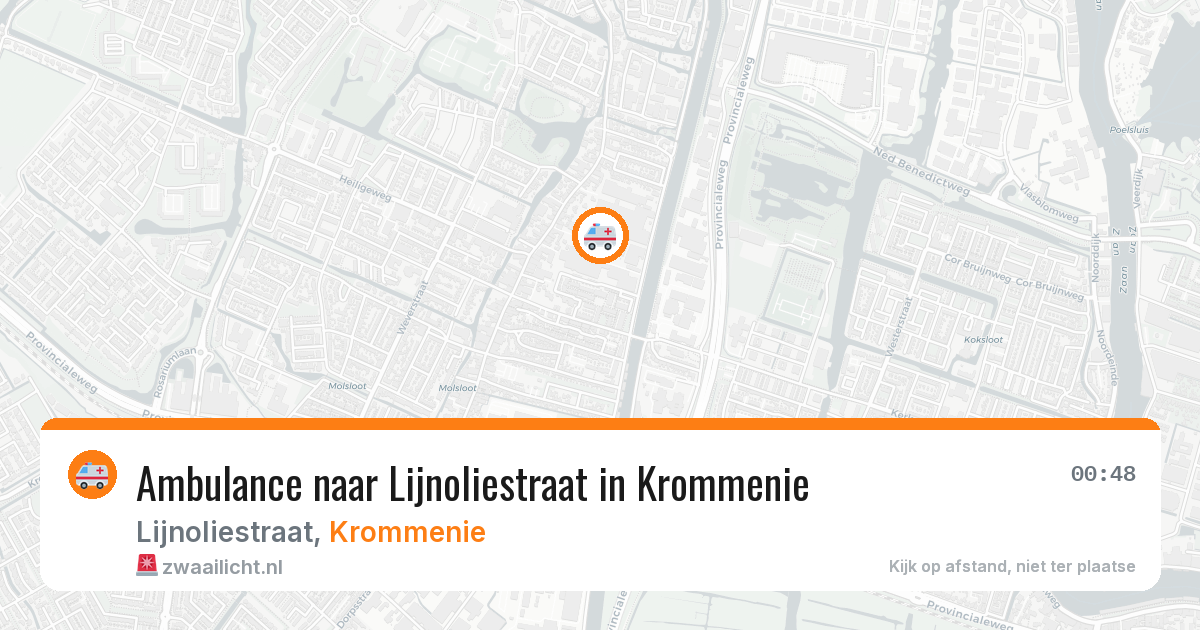 Ambulance naar Lijnoliestraat in Krommenie — 3 aug 2026