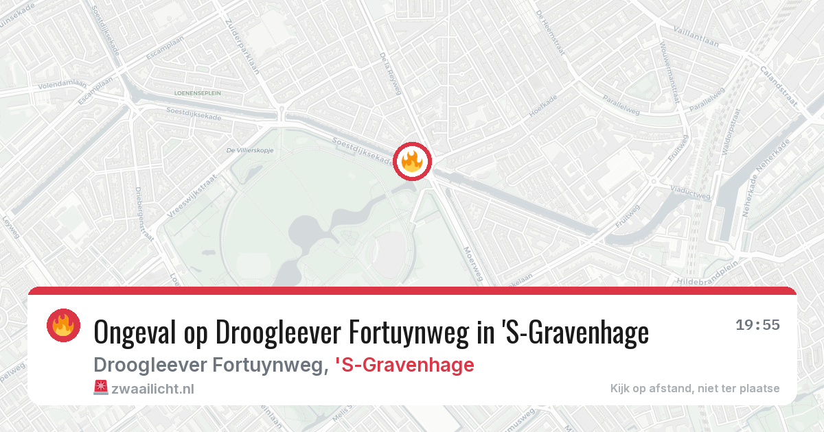 Ongeval op Droogleever Fortuynweg in 'S-Gravenhage — 9 aug 2026