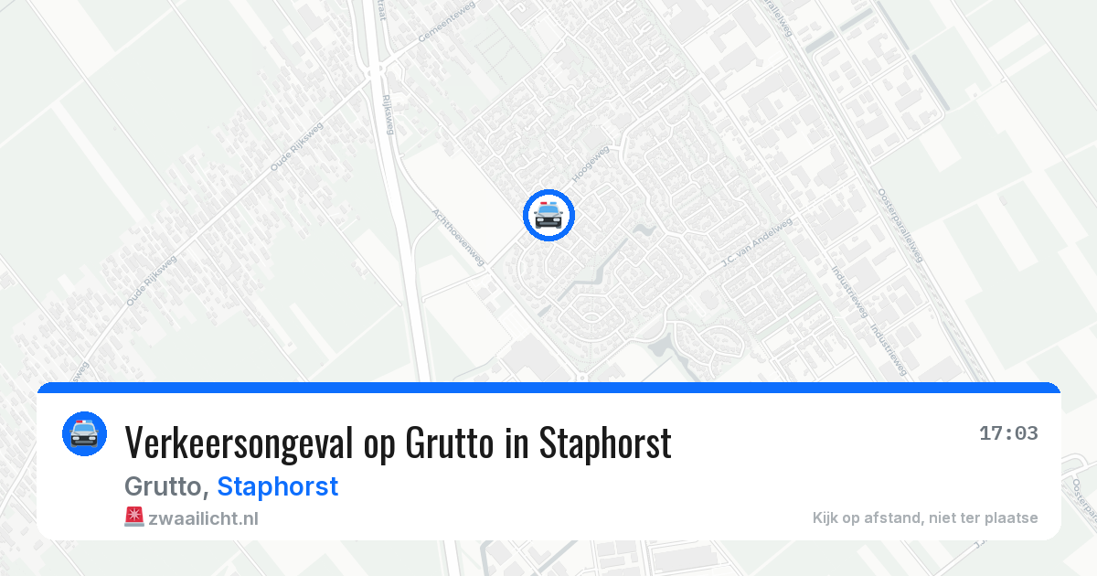 Verkeersongeval op Grutto in Staphorst — 29 jun 2026