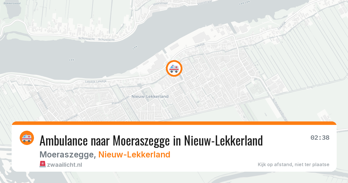 Ambulance naar Moeraszegge in Nieuw-Lekkerland — 20 mei 2026