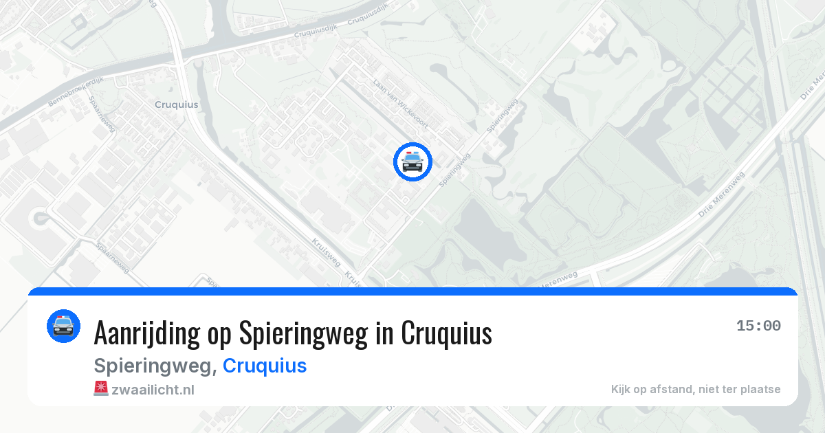 Aanrijding op Spieringweg in Cruquius — 26 mrt 2026