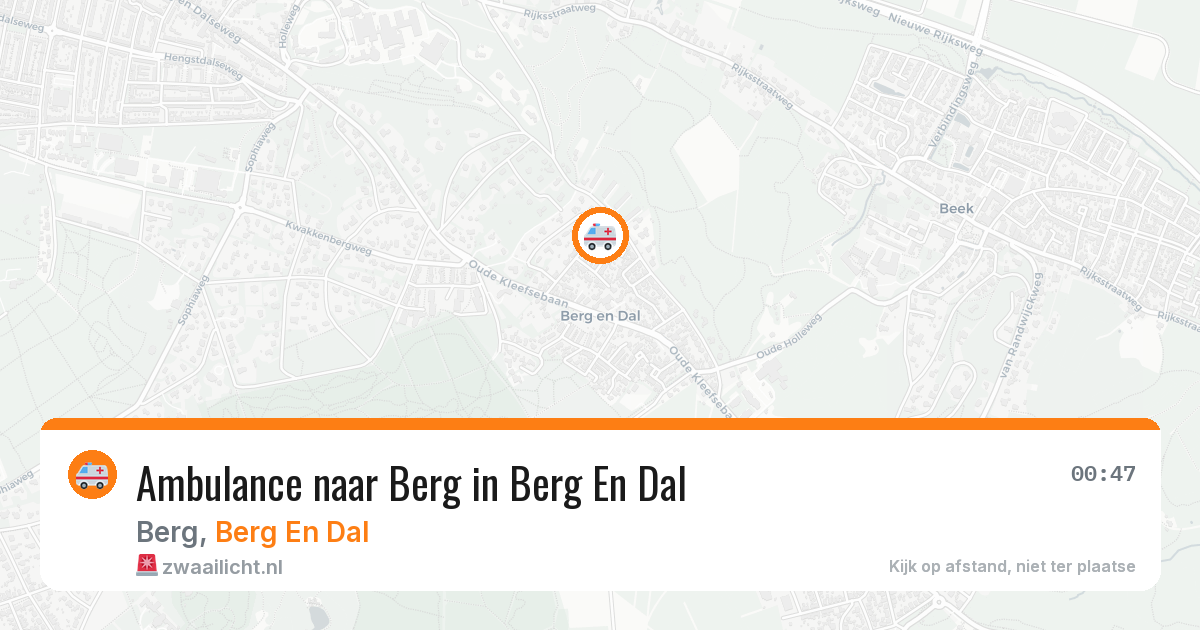 Ambulance naar Berg in Berg En Dal — 28 jan 2026
