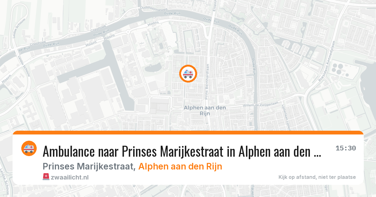 Ambulance naar Prinses Marijkestraat in Alphen aan den Rijn — 10 aug 2026