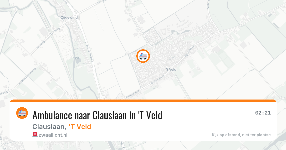 Ambulance naar Clauslaan in 'T Veld — 16 jul 2026