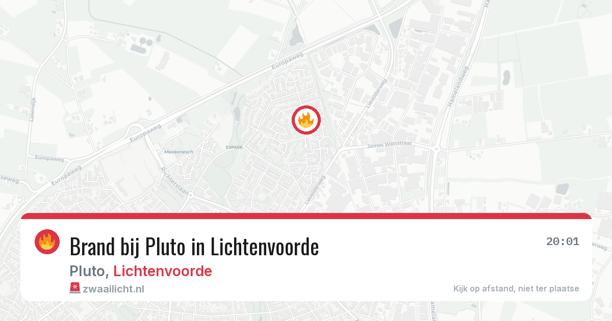Brand bij Pluto in Lichtenvoorde — 17 jun 2026