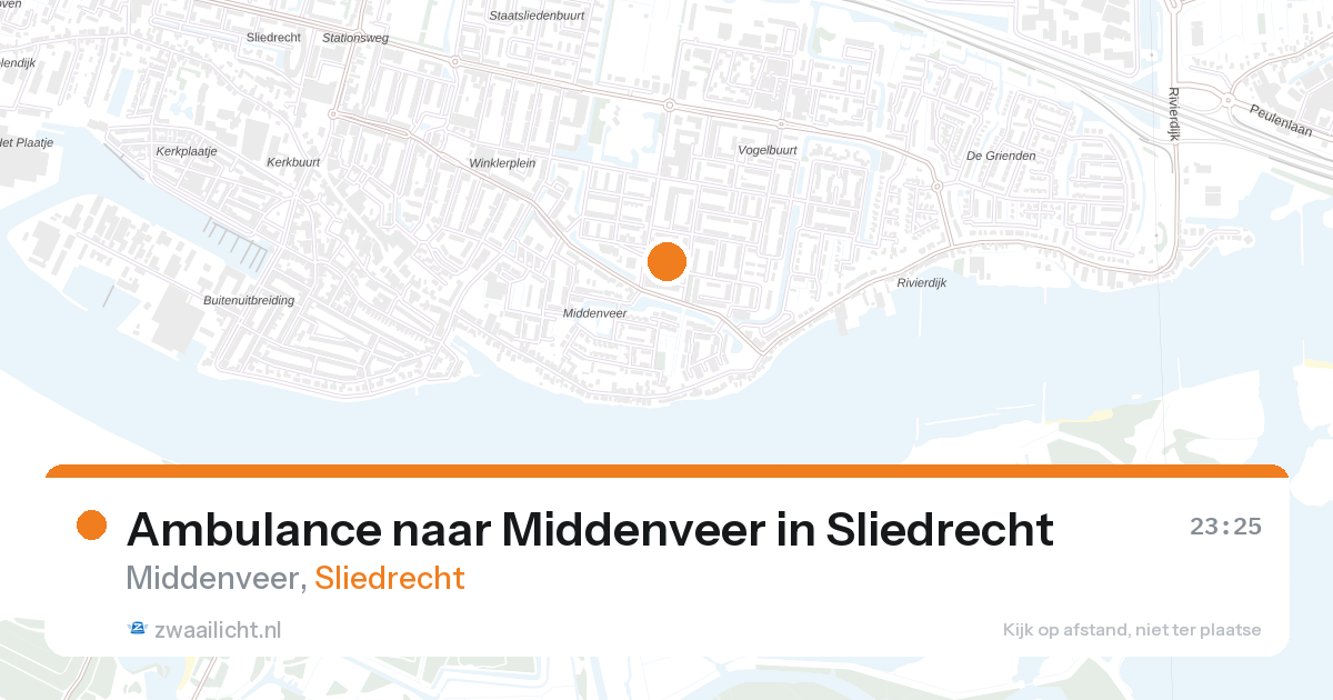 Ambulance naar Middenveer in Sliedrecht — 7 mei 2026