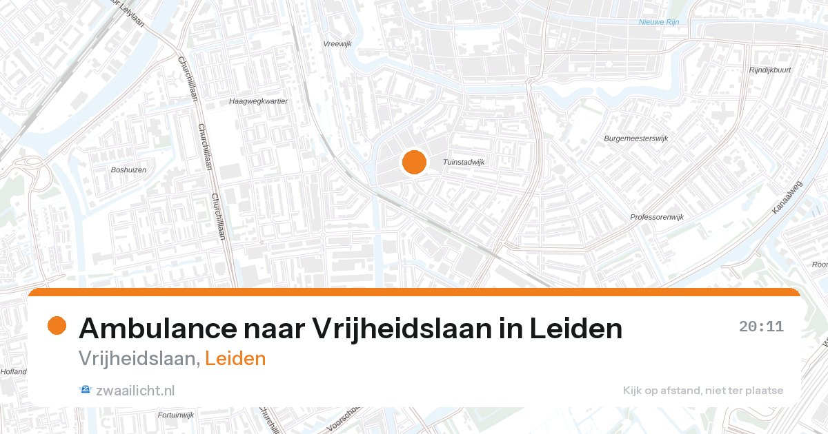 Ambulance naar Vrijheidslaan in Leiden — 13 feb 2026