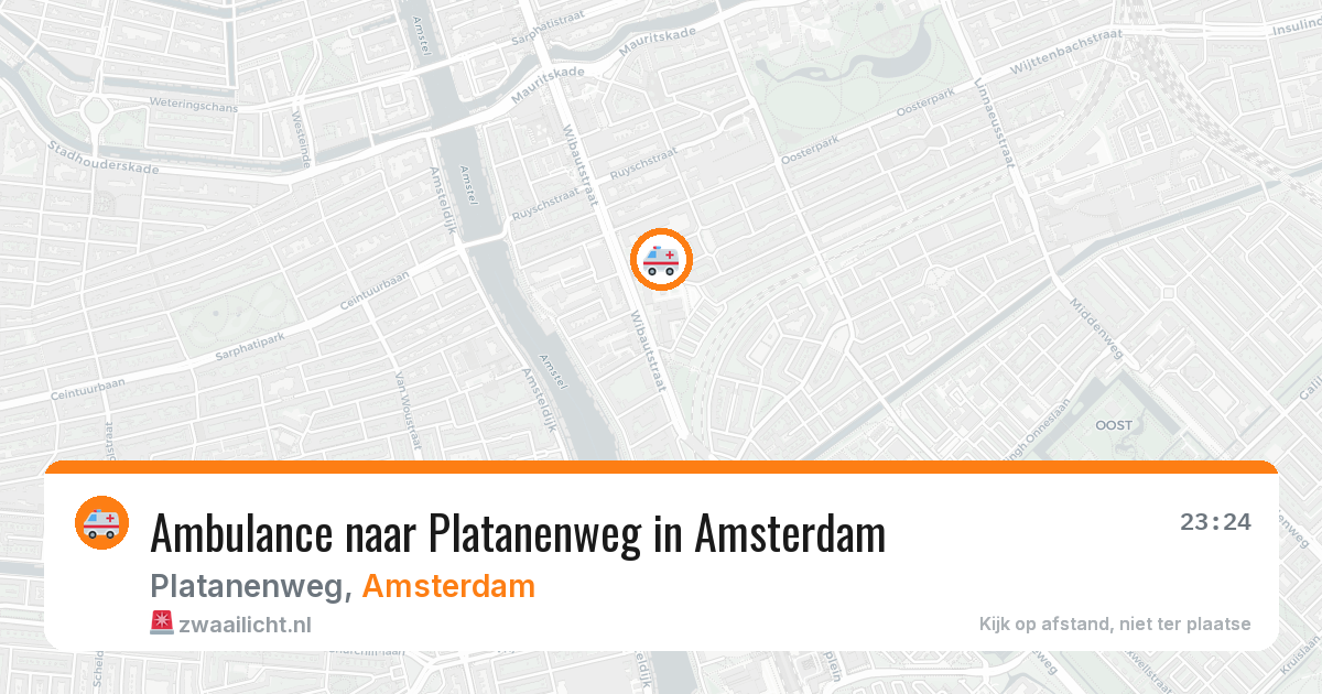 Ambulance naar Platanenweg in Amsterdam — 23 mei 2026