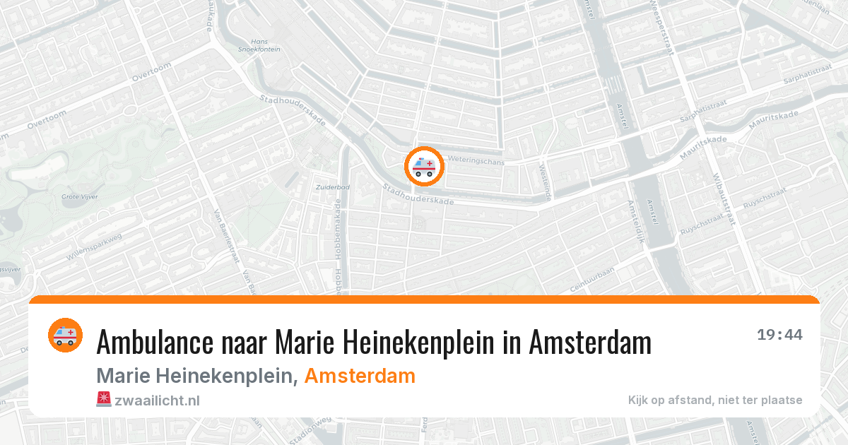 Ambulance naar Marie Heinekenplein in Amsterdam — 6 jul 2026