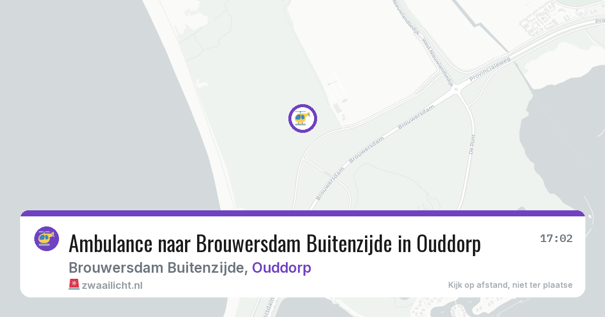 Ambulance naar Brouwersdam Buitenzijde in Ouddorp — 22 jun 2026