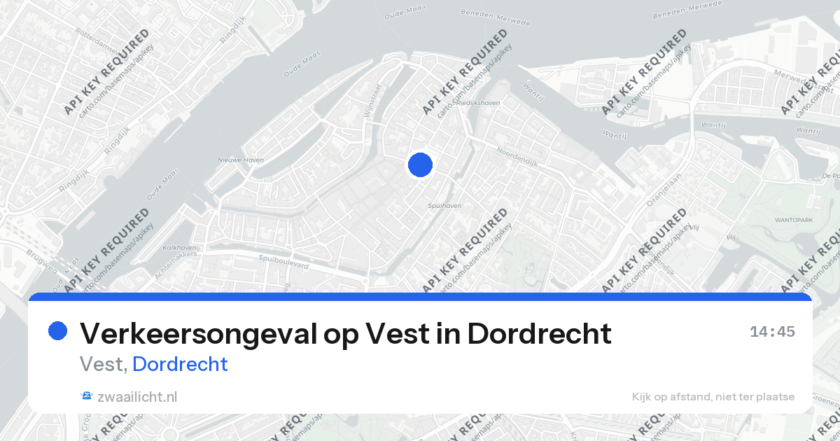 Verkeersongeval op Vest in Dordrecht — 26 aug 2026