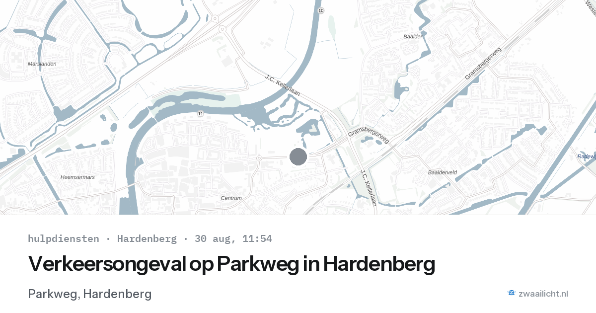 Verkeersongeval op Parkweg in Hardenberg — 30 aug 2026
