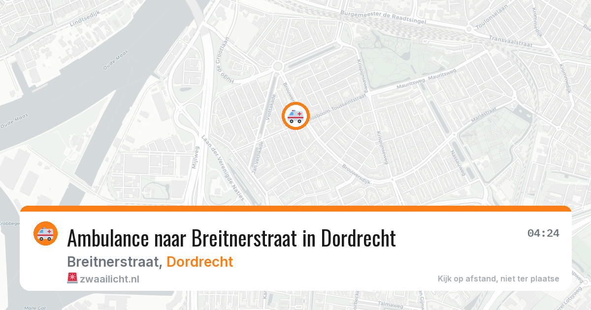 Ambulance naar Breitnerstraat in Dordrecht — 26 jun 2026
