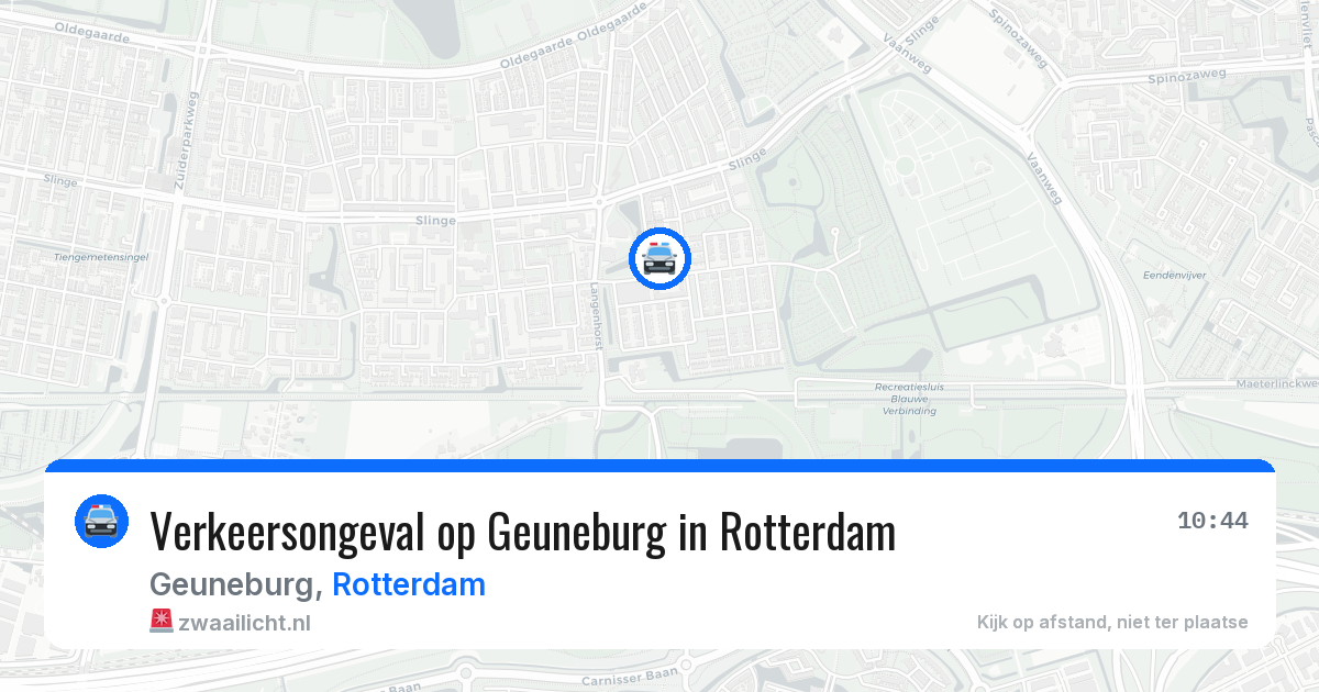Verkeersongeval op Geuneburg in Rotterdam — 15 mei 2026