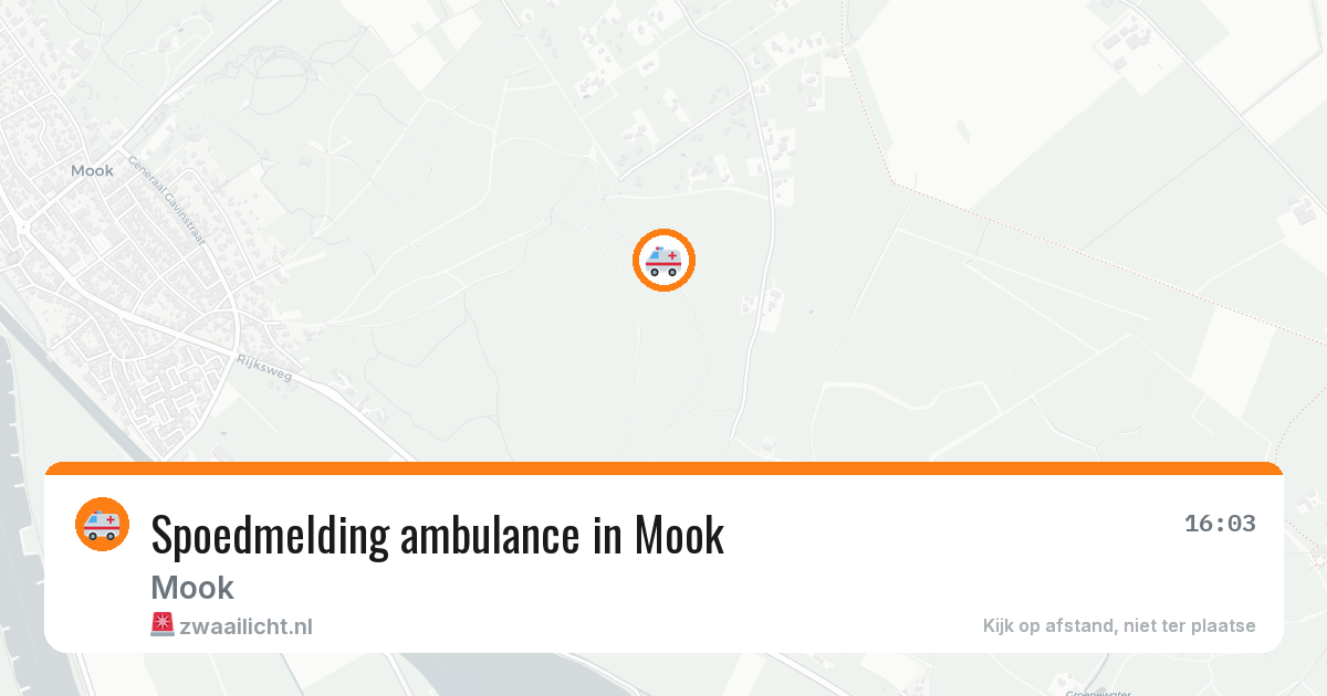 Spoedmelding ambulance in Mook — 7 jul 2026