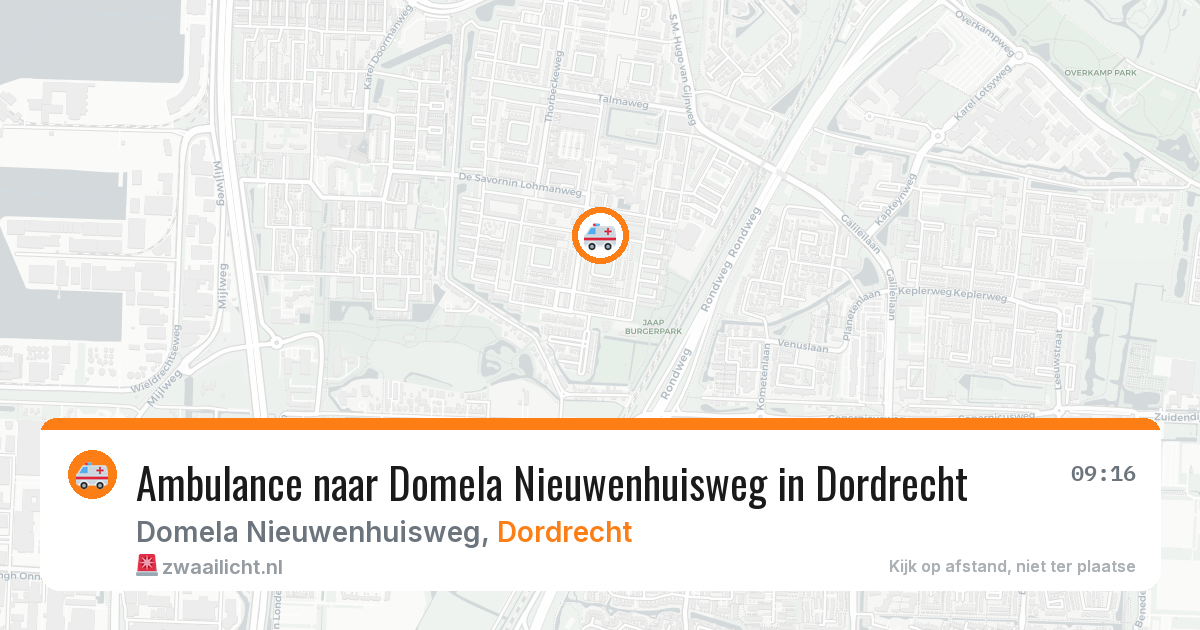 Ambulance naar Domela Nieuwenhuisweg in Dordrecht — 26 mei 2026