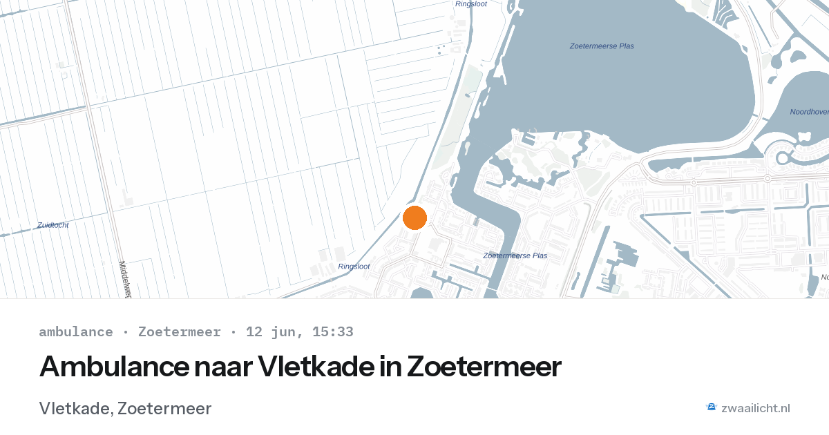 Ambulance naar Vletkade in Zoetermeer — 12 jun 2026