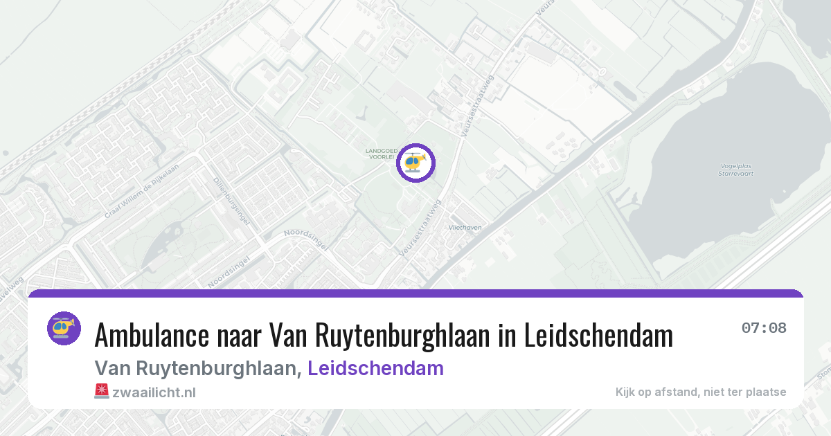 Ambulance naar Van Ruytenburghlaan in Leidschendam — 26 jun 2026