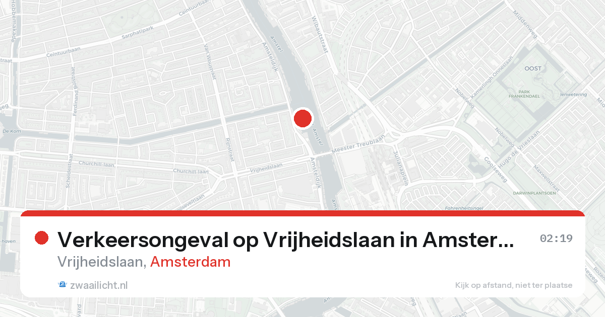 Verkeersongeval op Vrijheidslaan in Amsterdam — 31 jan 2026