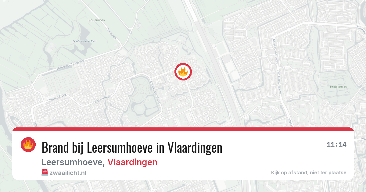 Brand bij Leersumhoeve in Vlaardingen — 5 jul 2026