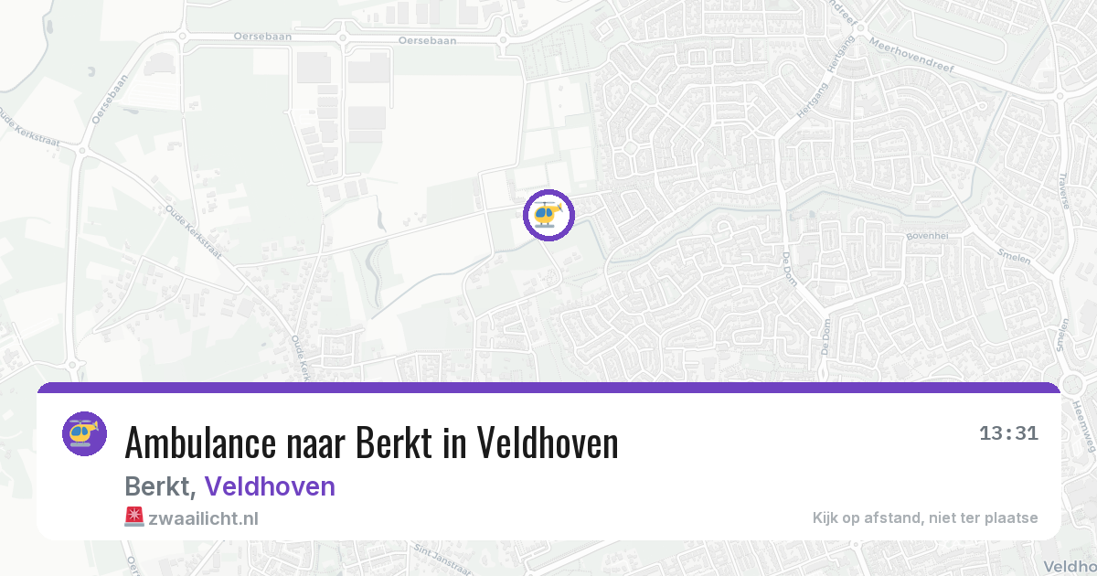 Ambulance naar Berkt in Veldhoven — 14 jun 2026